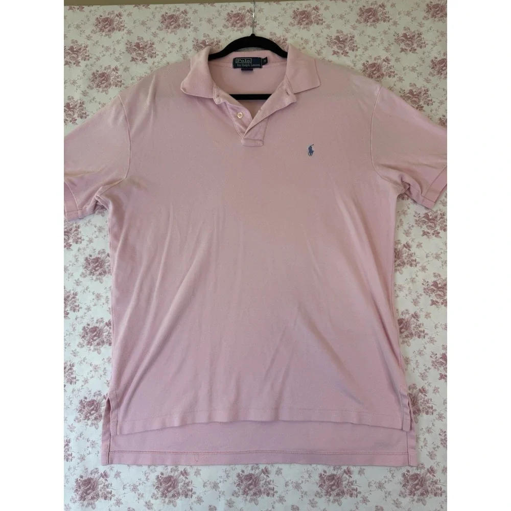 Polo Ralph Lauren Pink Short Sleeve Polo Shirt Men's Size Medium